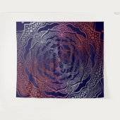 マンダラ鮮やかボホシッエレガントクネイビーバラ金ゴールド タペストリー (正面(横))