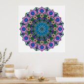 マンダラ12-2 TealRose – ポスター (キッチン)