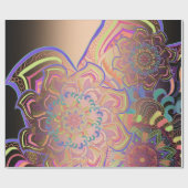 マンダラ3層金ゴールド ラッピングペーパー (フラット)