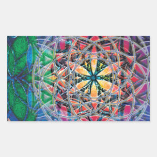 マンダラ6ステッカー 長方形シール