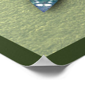 マンダラ8緑の花の花びらオリーブのポスター ポスター (角)