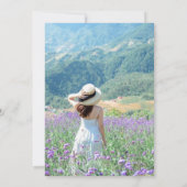 マンダラ オーナメント & アラビアンパターン ラベンダー 招待状 (裏面)