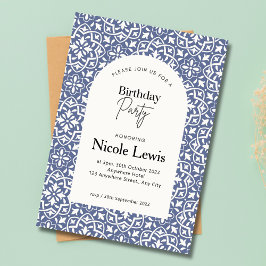 マンダラ オーナメント & アラビック パターン ラベンダー 招待状