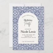 マンダラ オーナメント & アラビック パターン ラベンダー 招待状 (正面)