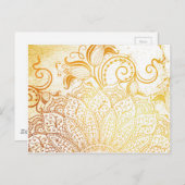 マンダラ – ゴールデンブラシ ポストカード (正面/裏面)