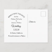 マンダラ テーマの結婚式 Save the Date 案内ポストカード (裏面)