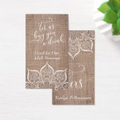 マンダラ&バーラップ（スクリプト付き）かわいらし、ドリンクチケット (デスク)