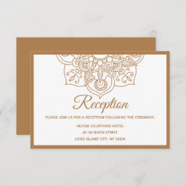 マンダラ ブラウン ボーホー インド モダン ヴィンテージ ウェディング 招待状