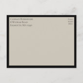 マンダラ ボホ インド ブラック ウェディング バチェロレッテ インビテーションポストカード (裏面)