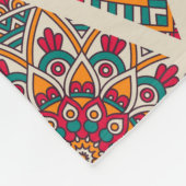 マンダラ/モロッコタイルパターンフリースブランケット フリースブランケット (角)