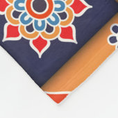 マンダラ/モロッコタイルパターン フリースブランケット (角)