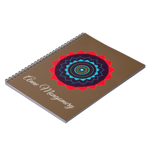 マンダラ、名前をカスタムするスパイラルノート ノートブック (左側)