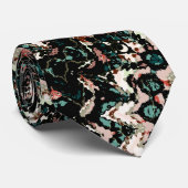 マンダラ。白、緑、ベージュの円形オーナメント ネクタイ (ロール)