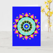 マンダラ:装飾 カード (黄色い花)