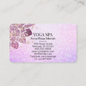 *~*マンダラ+金ゴールドピンクグリッタースピリチュアルヨガ 名刺 (裏面)