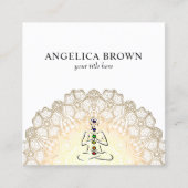 マンダラ-霊気マスターとチャクラ名刺 スクエア名刺 (正面)