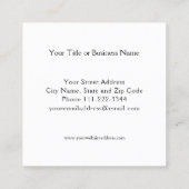 マンダラ-霊気マスターとチャクラ名刺 スクエア名刺 (裏面)