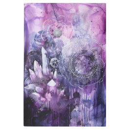 *~*マンダラSC3結晶ラベンダーとマゼンタ金ゴールド メタルプリント