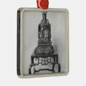 マンダリンとして孔子、Qingの小像 メタルオーナメント (右)