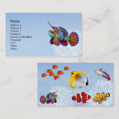 マンダリンのハゼのDragonetの魚の名刺 名刺 (正面/裏面)