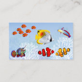 マンダリンのハゼのDragonetの魚の名刺 名刺 (裏面)