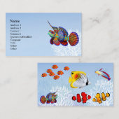 マンダリンのハゼのDragonetの魚の名刺 名刺 (正面/裏面)