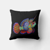 マンダリンのハゼのDragonetの魚の枕 クッション (裏面)