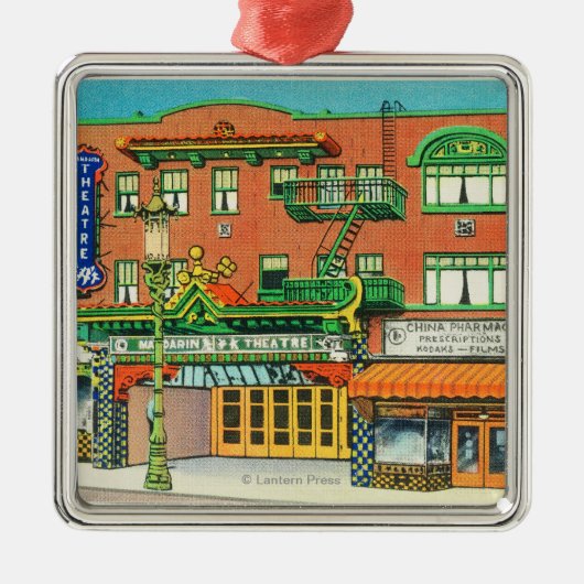 マンダリンの劇場の外観、 メタルオーナメント (正面)
