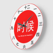 マンダリンの時間部分 ラージ壁時計 (傾斜)