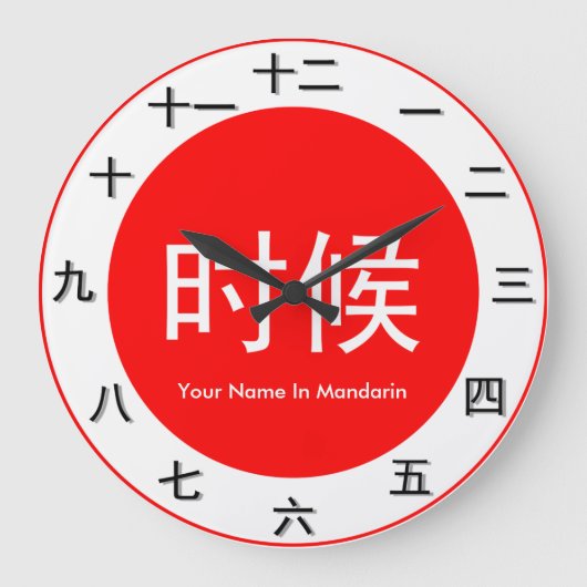 マンダリンの時間部分 ラージ壁時計 (正面)