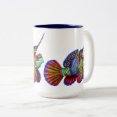 マンダリンのDragonetのハゼの魚のマグ ツートーンマグカップ (正面右)