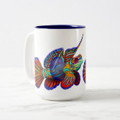 マンダリンのDragonetのハゼの魚のマグ ツートーンマグカップ (正面左)