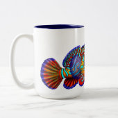 マンダリンのDragonetのハゼの魚のマグ ツートーンマグカップ (左)