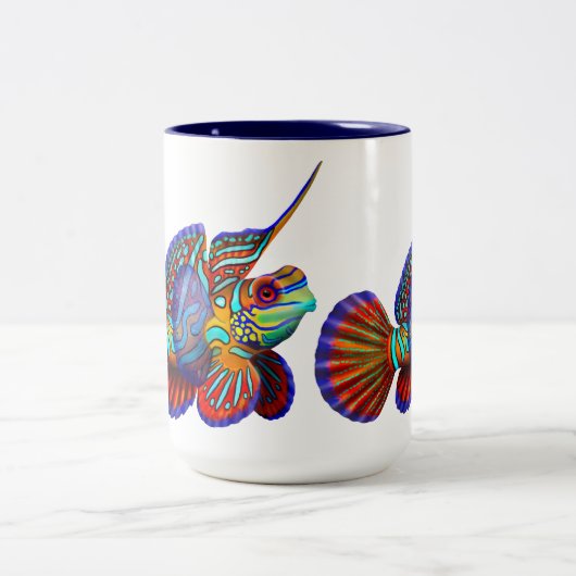 マンダリンのDragonetのハゼの魚のマグ ツートーンマグカップ (中央)