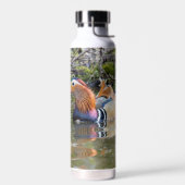 マンダリンアヒルの写真を使用したトール熱ボトル ウォーターボトル (左面)