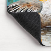 マンダリンアヒル動物の鳥アートデコール マウスパッド (コーナー)