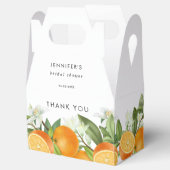 マンダリンオレンジウォーター結婚カラーブライダルシャワー フェイバーボックス (オープン)