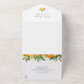 マンダリンオレンジウォーター結婚カラー オールインワン招待状 (外側)