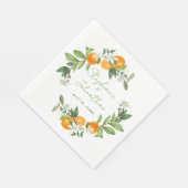 マンダリンオレンジウォーター結婚カラー スタンダードランチョンナプキン (角)