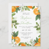 マンダリンオレンジウォーター結婚カラー 招待状 (正面)
