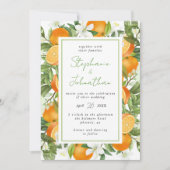 マンダリンオレンジウォーター結婚カラー 招待状 (正面)