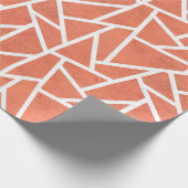 マンダリンオレンジモザイクパターン ラッピングペーパー (角)