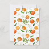 マンダリンオレンジ結婚色の情報 招待状 (裏面)