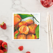 マンダリンオレンジ色のフルーツアート スタンダードカクテルナプキン (インサイチュ)