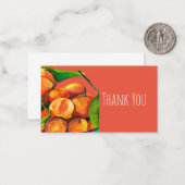 マンダリンオレンジ色のフルーツアート ノートカード (正面/裏面インサイチュ)