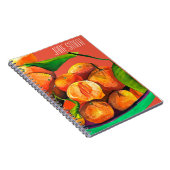 マンダリンオレンジ色のフルーツアート ノートブック (右側)