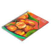 マンダリンオレンジ色のフルーツアート ノートブック (左側)