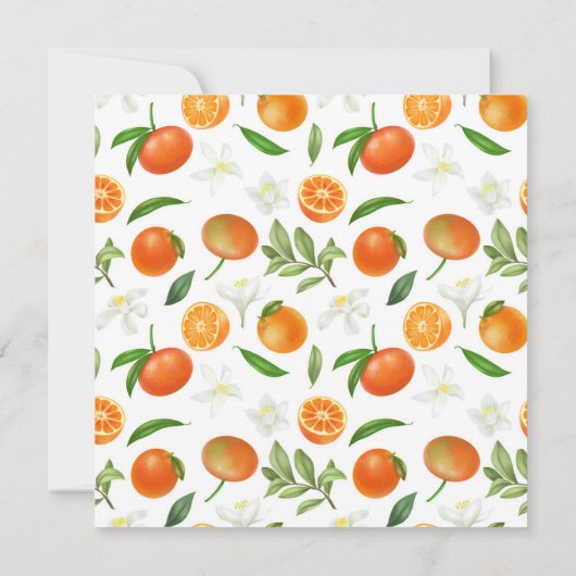 マンダリンオレンジ色の結婚式の日付を保存 招待状 (裏面)