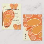 マンダリンオレンジ60sバタフライ 名刺 (正面/裏面)