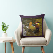 マンダリンカラフルダックパープルスクエア クッション (椅子)